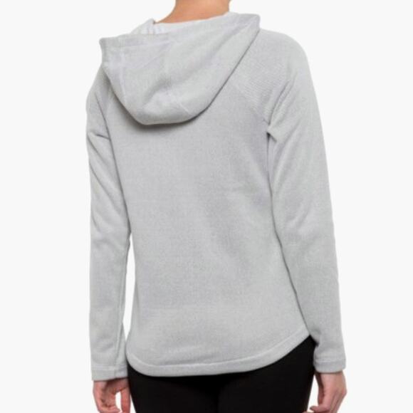 Kyoden Henley Sweatshirt Hoodie Hexagon Top Pullover Womens Sz XL Gray - Picture 3 of 16